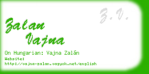 zalan vajna business card